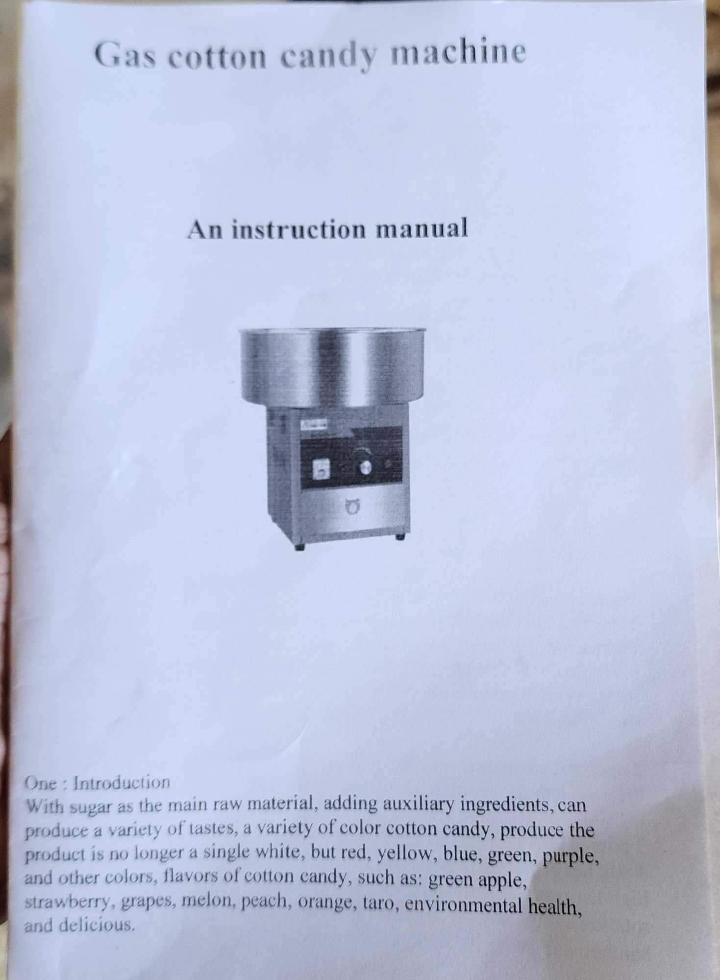 the real cotton candy maker instruction manual