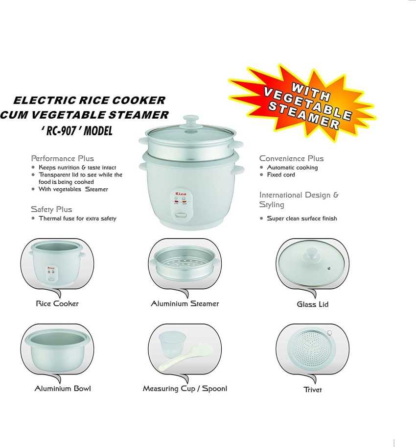 elite rice cooker instruction manual