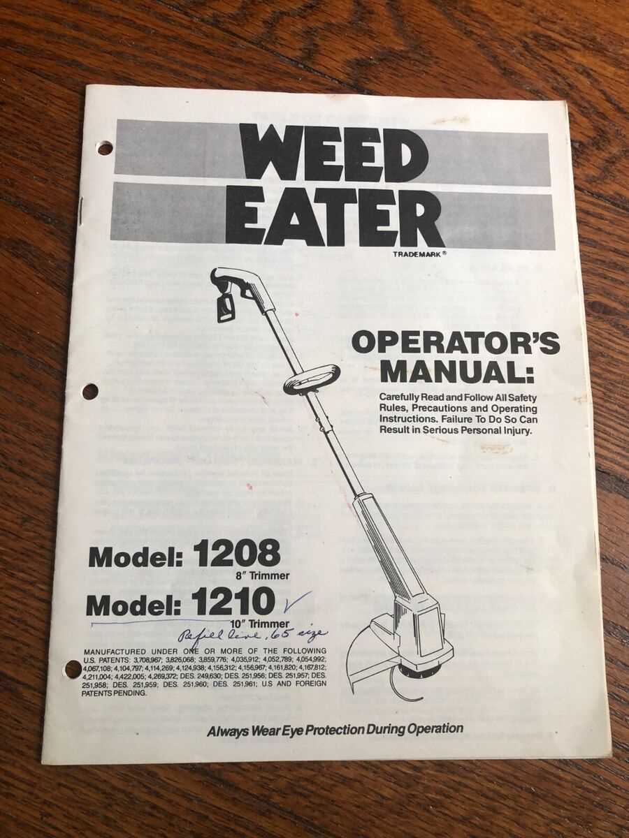 black and decker electric weed eater instruction manual