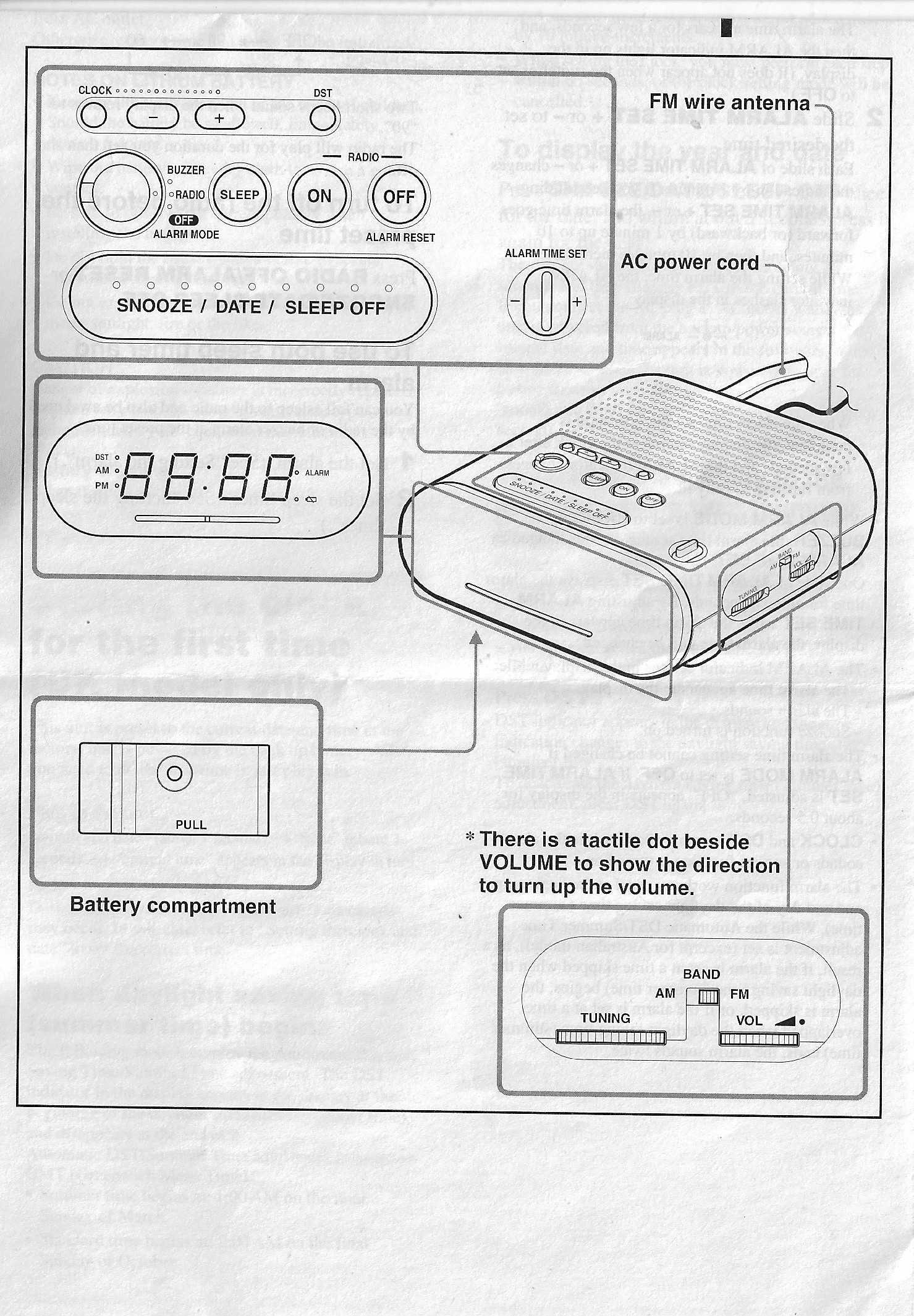 sony dream machine instruction manual