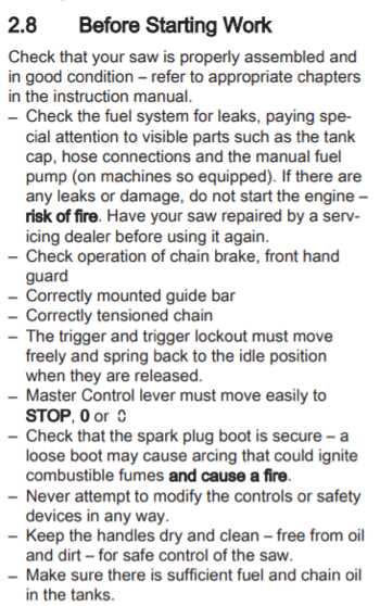 stihl chainsaw instruction manual