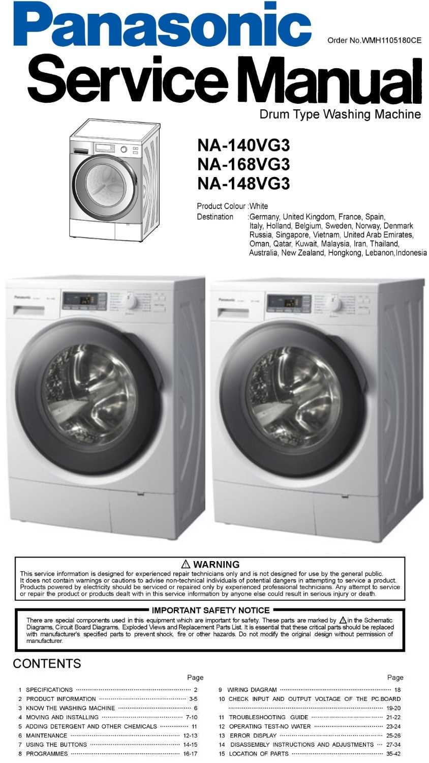 panasonic washing machine instruction manual