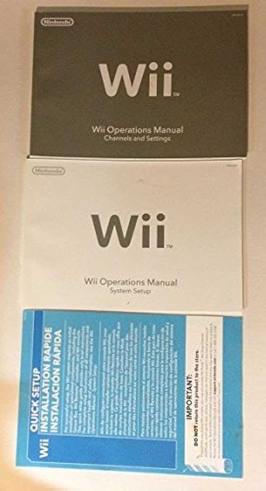 nintendo wii console instruction manual