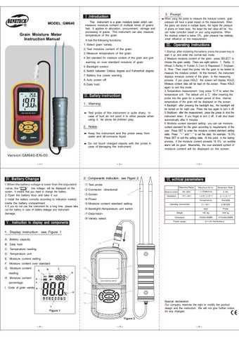 moisture master instruction manual