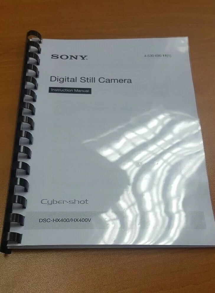 instruction manual for sony cybershot camera