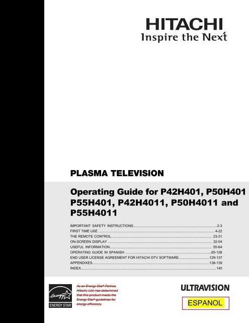 hitachi tv instruction manual