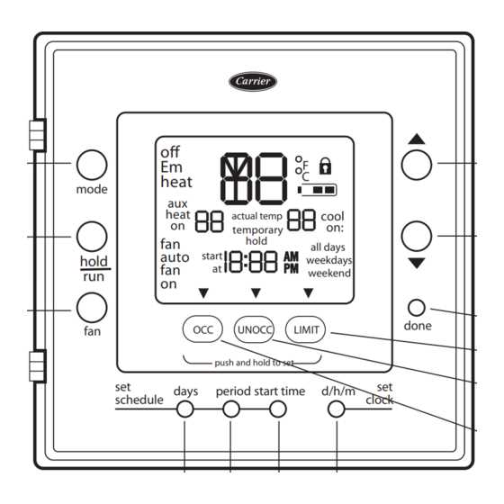 carrier debonair 250 thermostat instruction manual