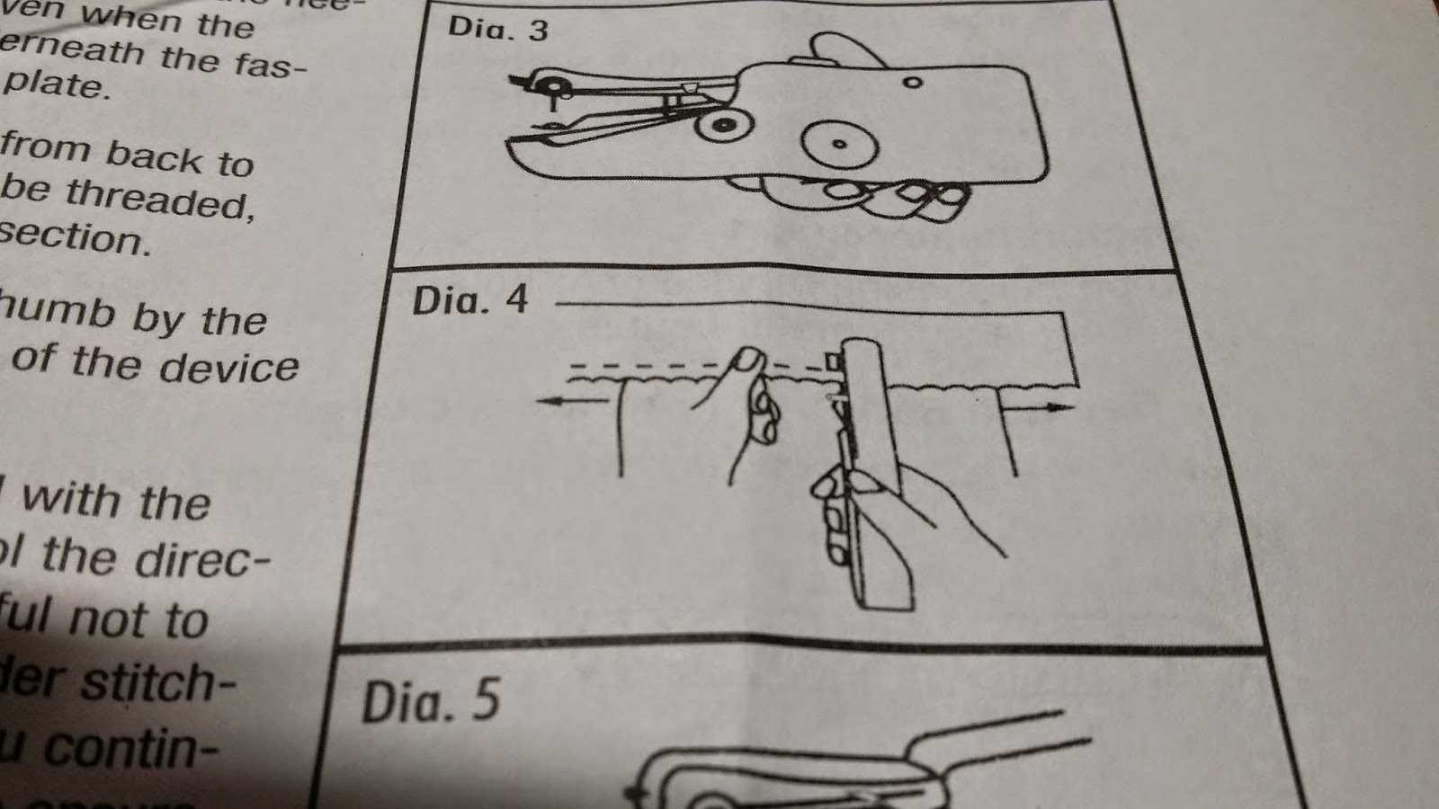 handy stitch handheld sewing machine instruction manual