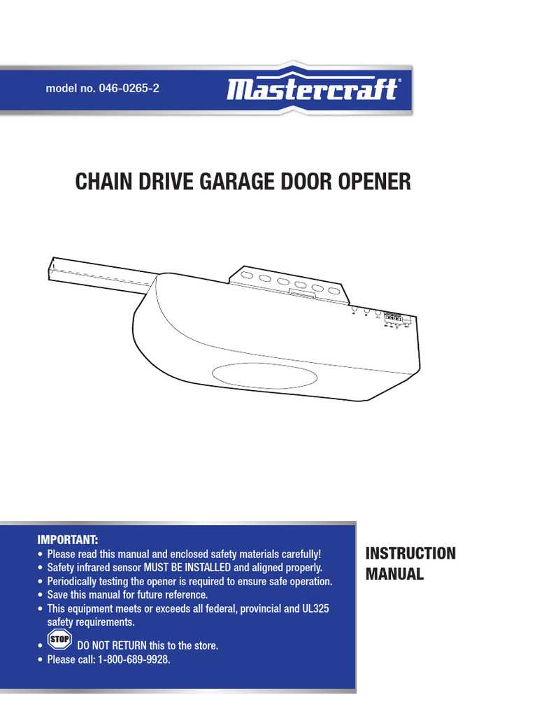 garage door installation instructions manual