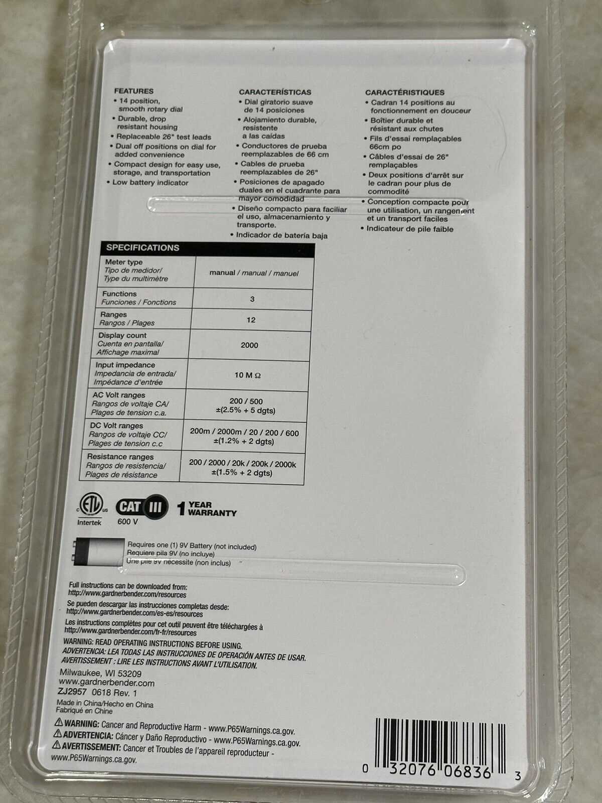 gardner bender digital multimeter gdt 311 instruction manual