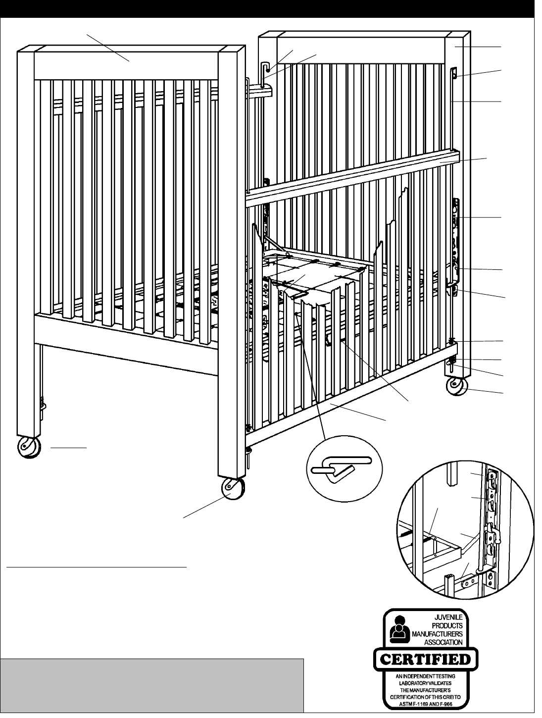 manual drop side crib assembly instructions