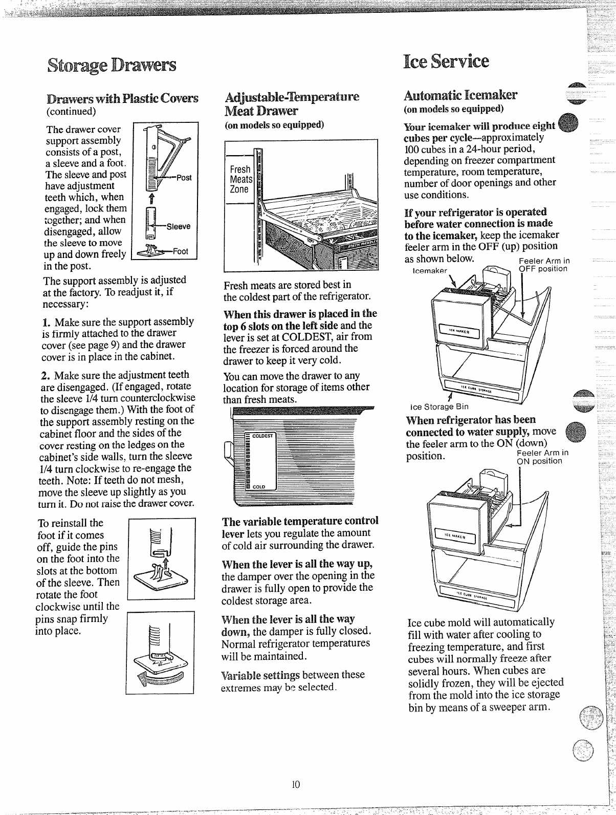 ge refrigerator instruction manual