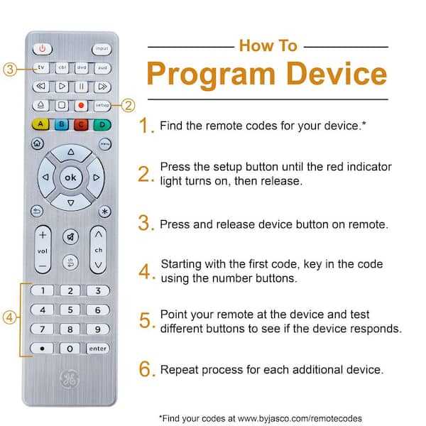 ge universal remote 11695 instruction manual