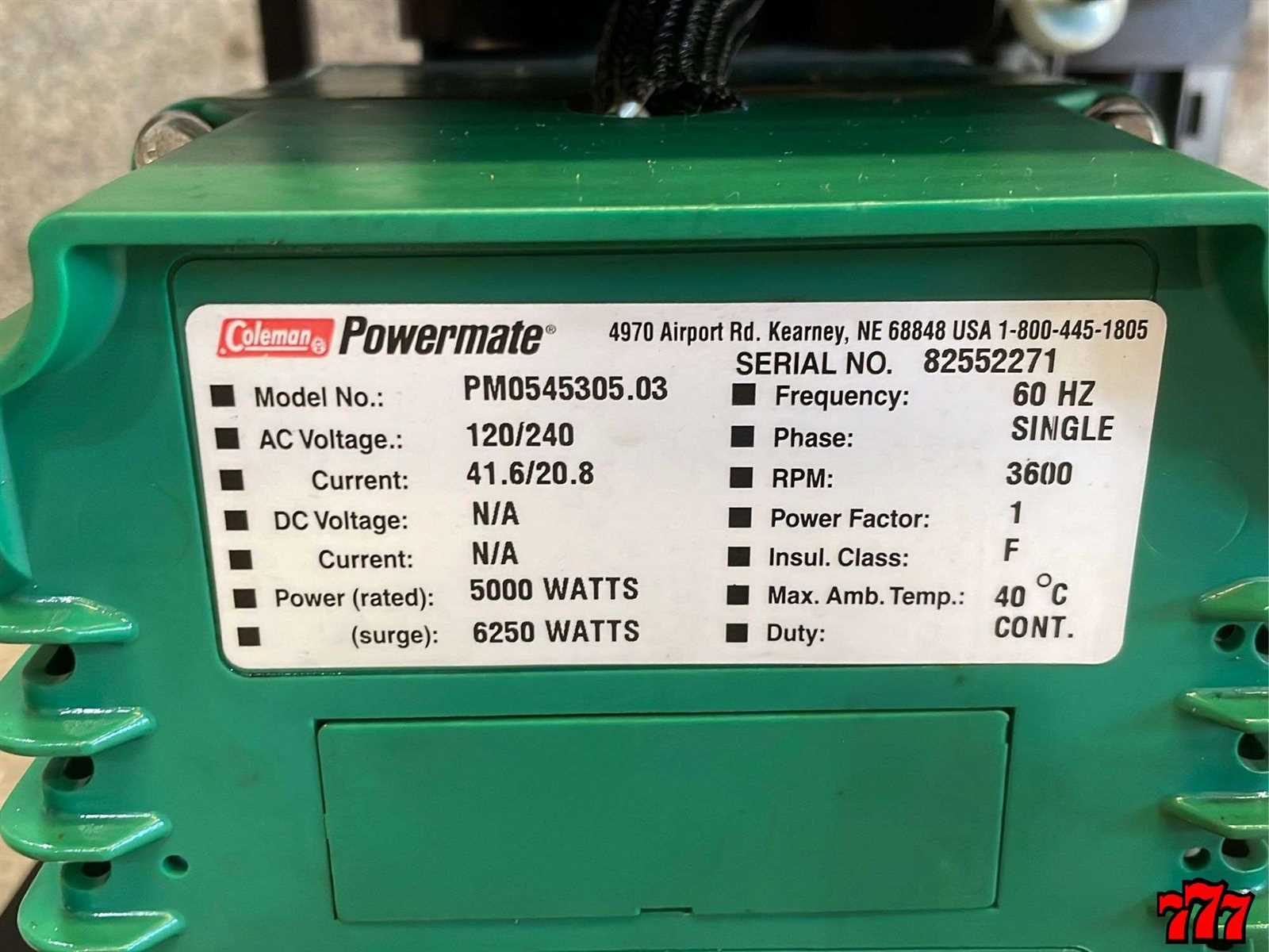 coleman powermate 5000 instruction manual