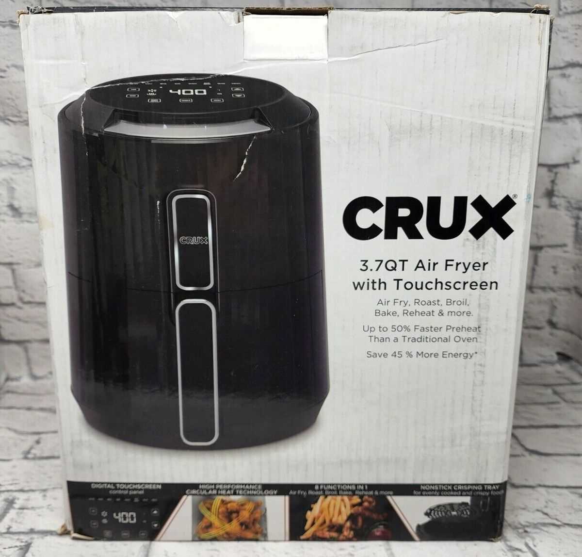 crux 3.7 quart air fryer instruction manual