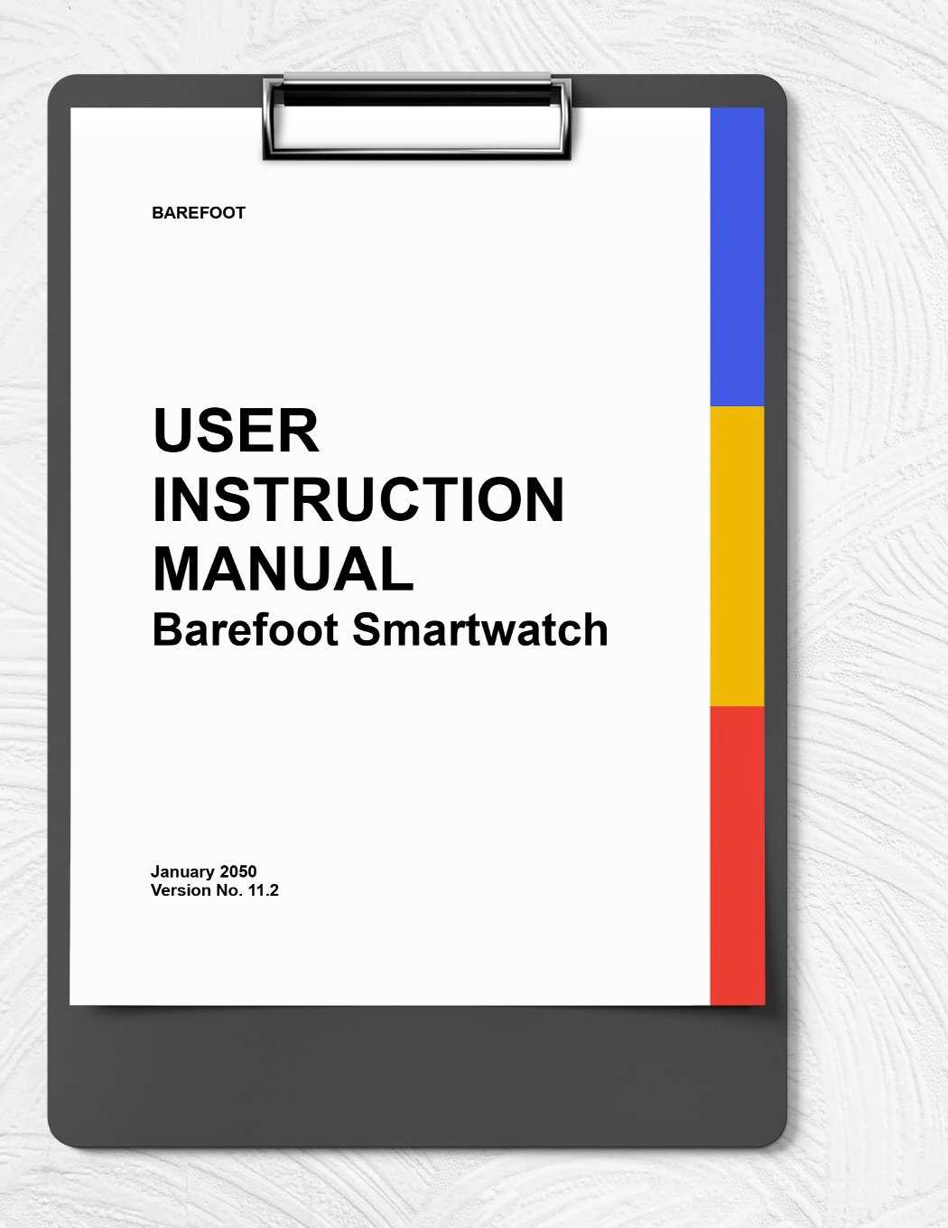 game instruction manual template