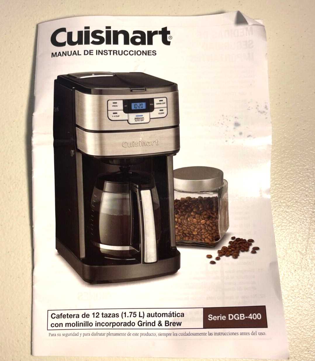 cuisinart espresso maker instruction manual