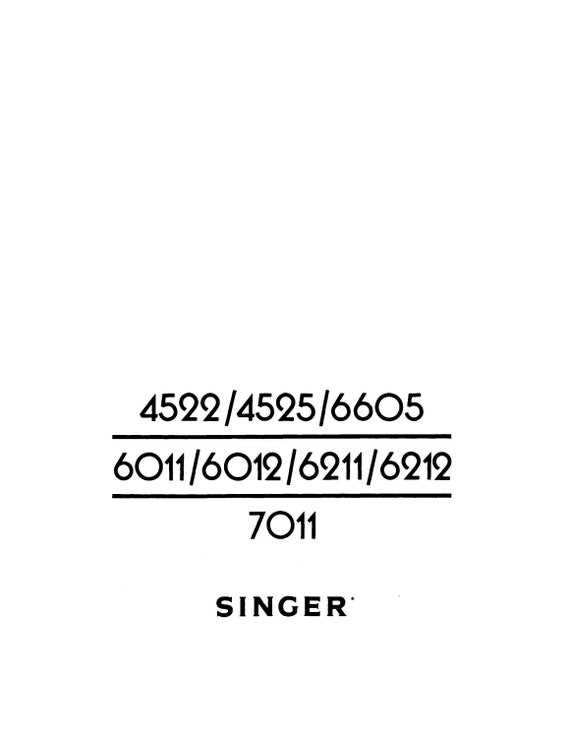 singer 1507 instruction manual