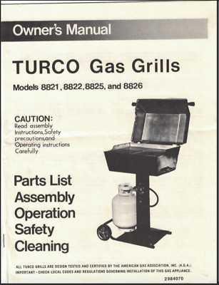 kenmore gas grill instruction manual