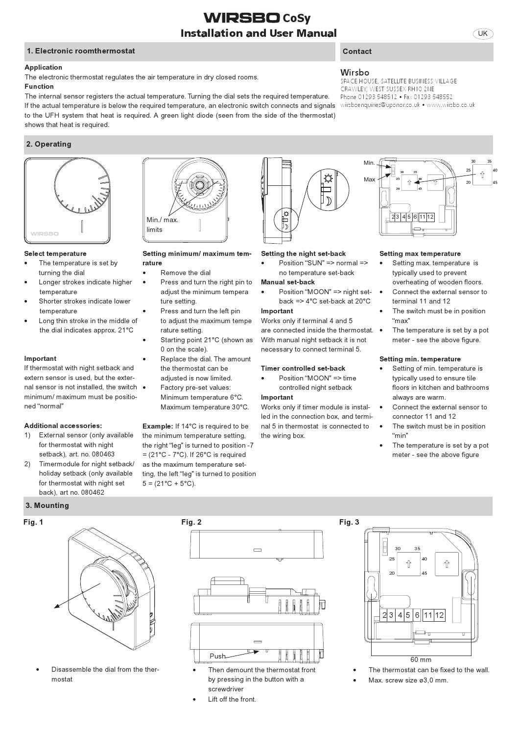 instructions uponor thermostat manual