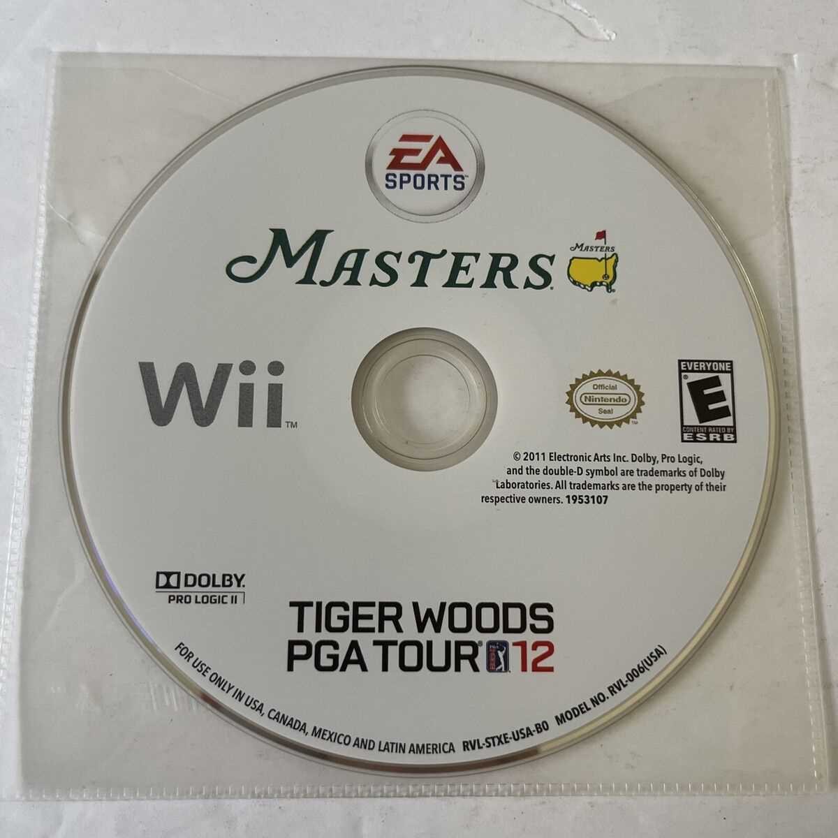 tiger woods pga tour 12 the masters wii instruction manual