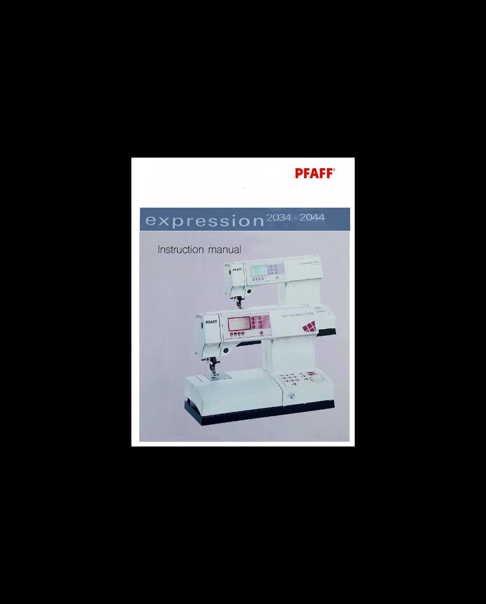 pfaff select 4.0 instruction manual