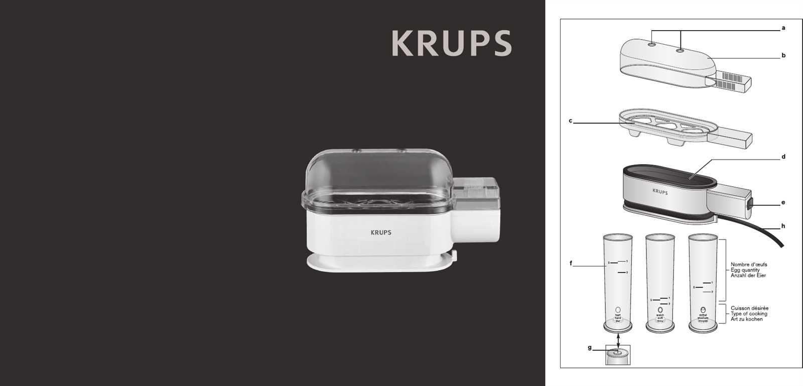 krups egg cooker instruction manual