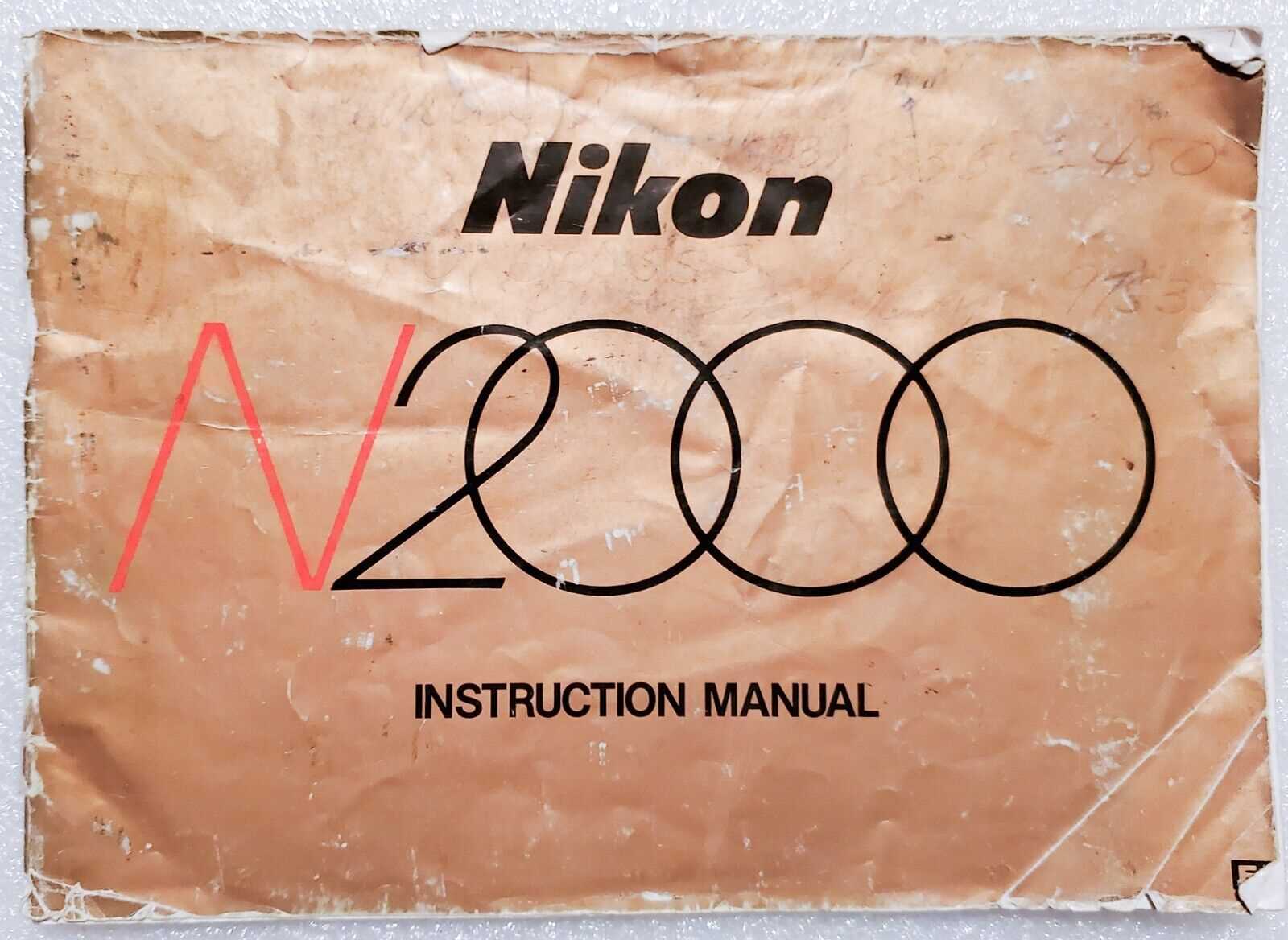 nikon n2000 instruction manual