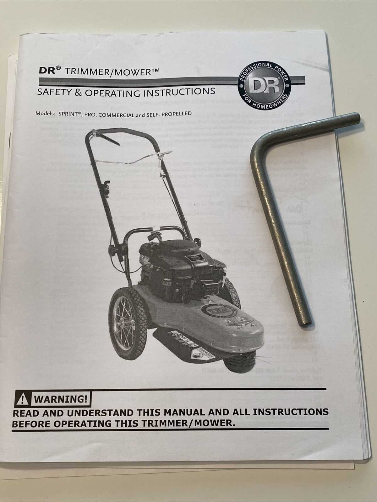 dr trimmer mower instruction manual