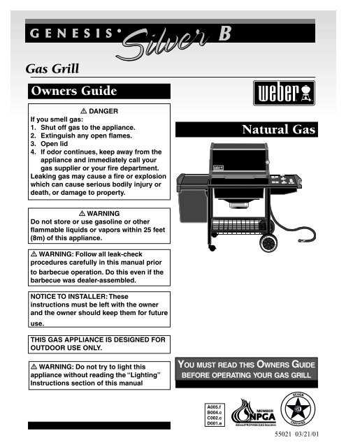 weber grill genesis ii instruction manual