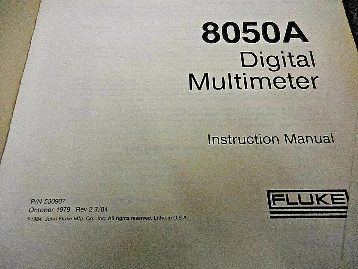 fluke 87 instruction manual