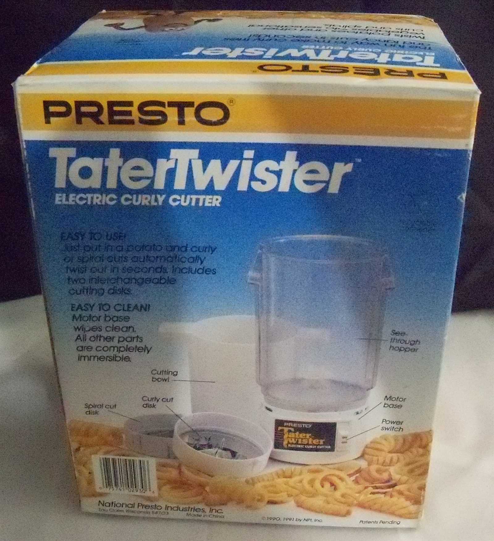 presto tater twister instruction manual