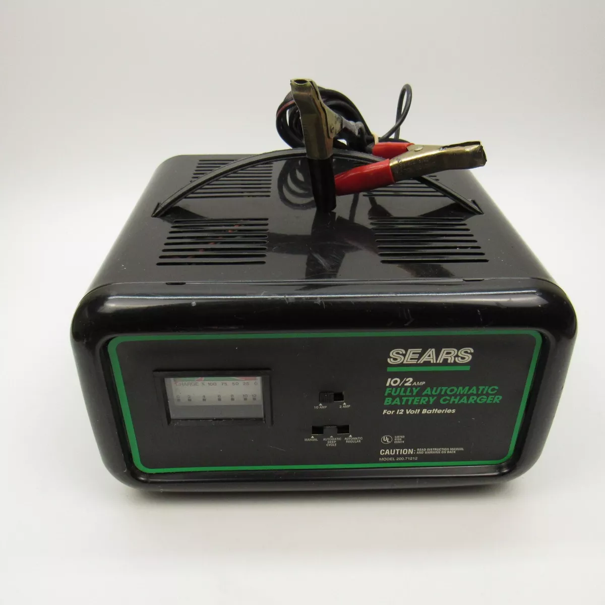 sears manual battery charger instructions