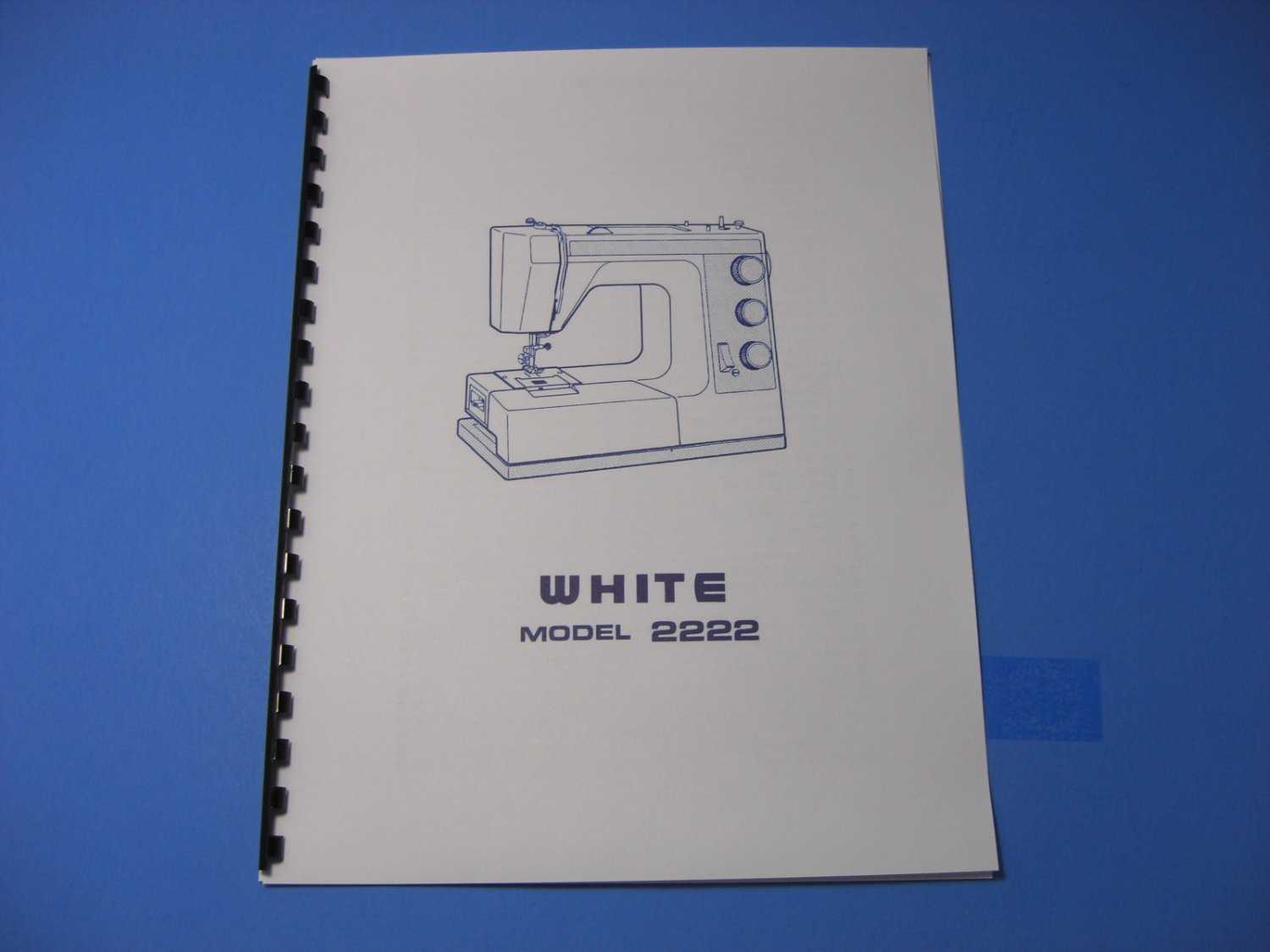 white sewing machine model 2037 instruction manual