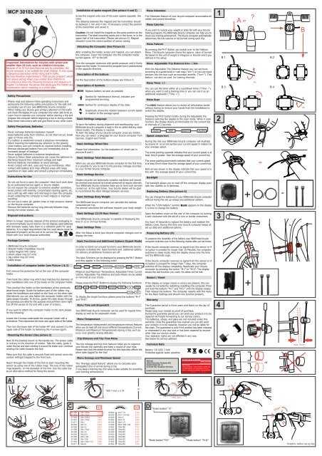 cycle computer instruction manual