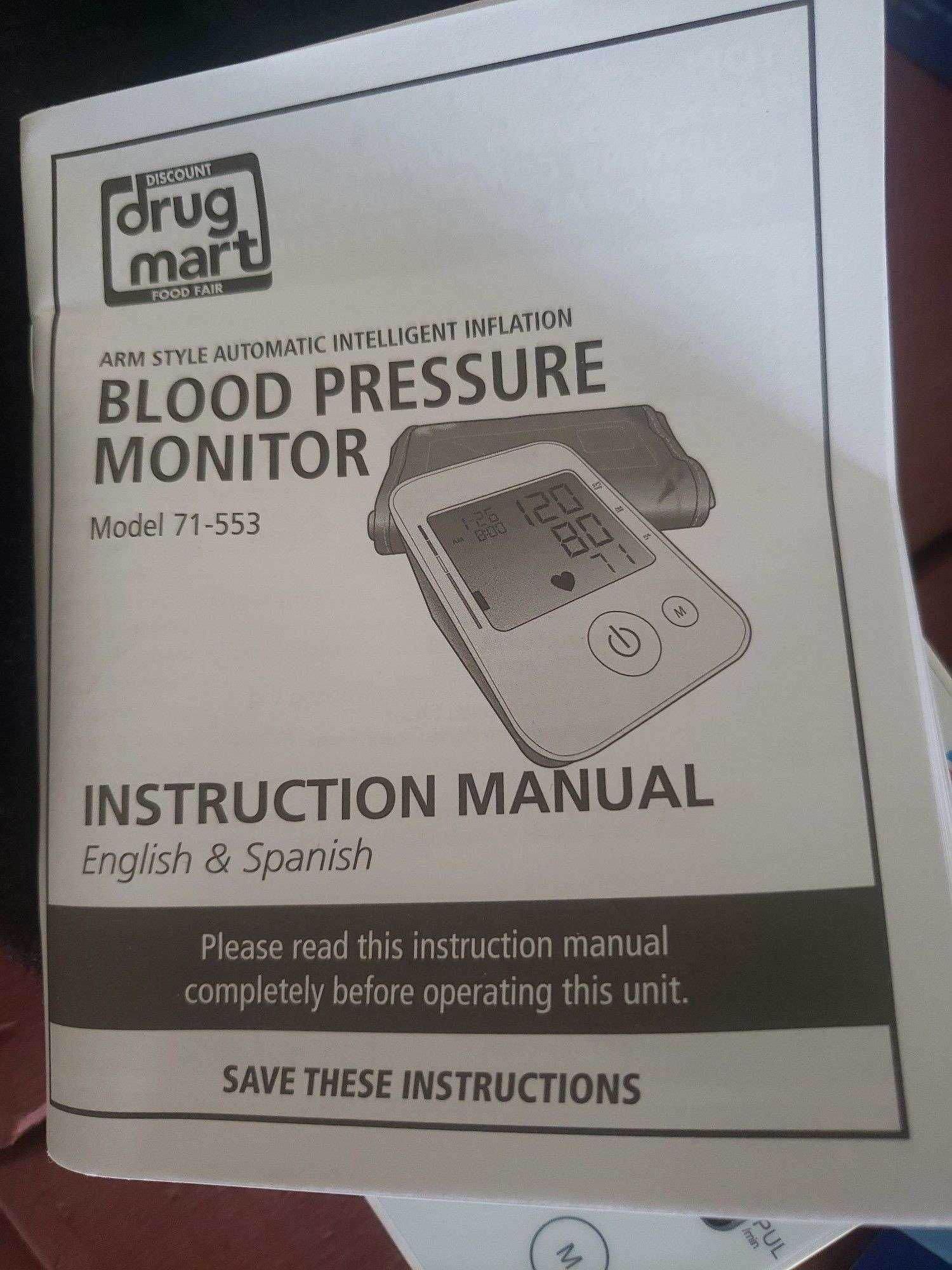 good neighbor pharmacy blood pressure monitor instruction manual