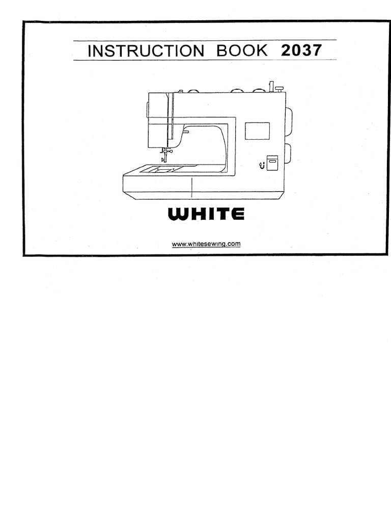 white sewing machine model 2037 instruction manual