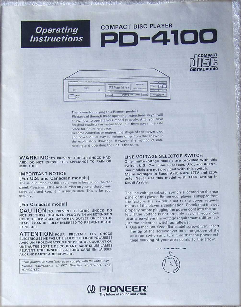 pioneer radio instruction manual