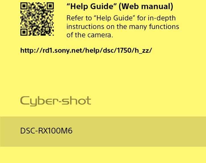 sony rx100 vi instruction manual