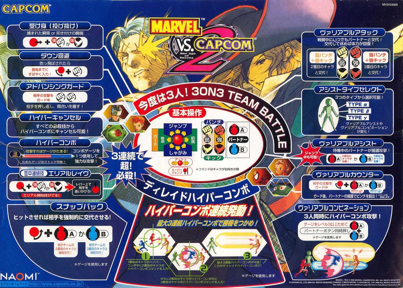 marvel vs capcom 2 instruction manual