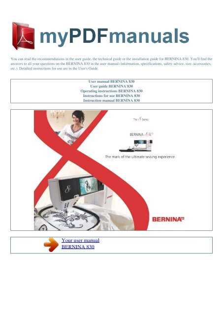 bernina quilt frame instruction manual