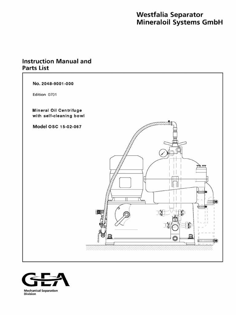 westfalia purifier instruction manual