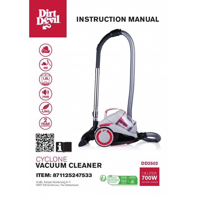 dirt devil vacuum cleaner instruction manual