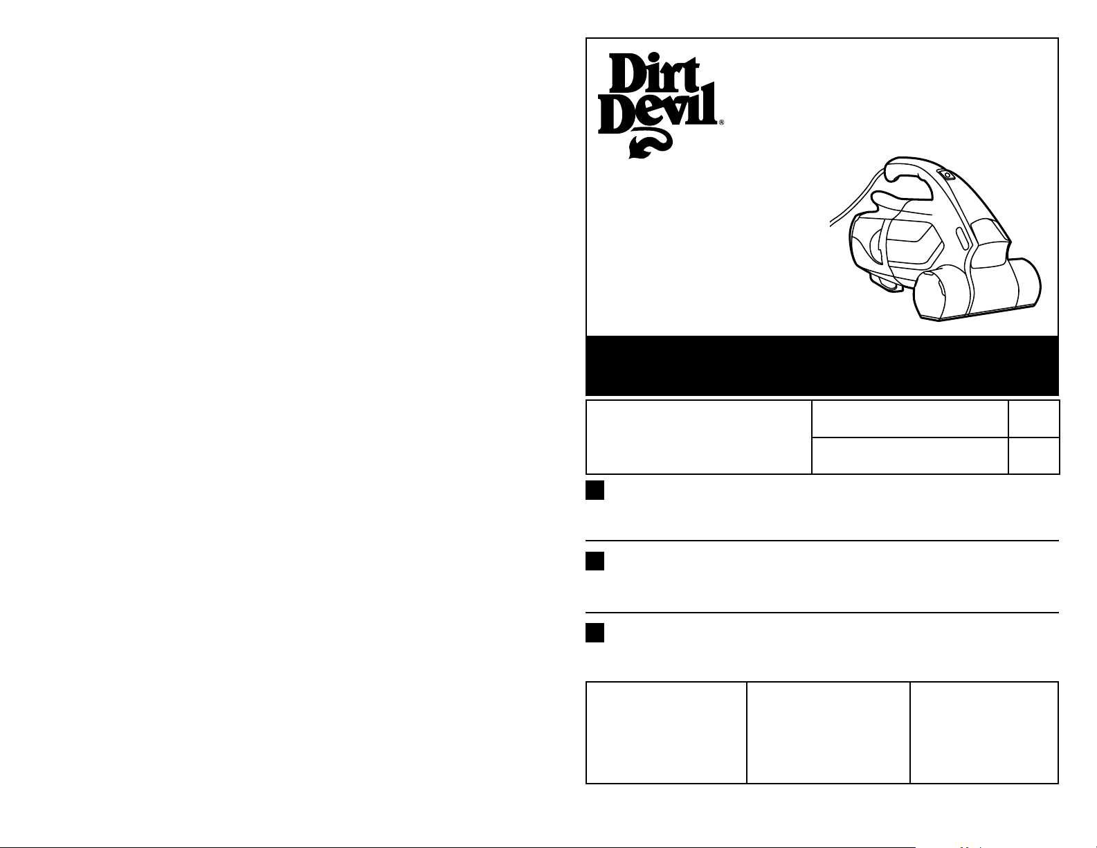 dirt devil instruction manual