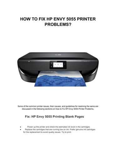 hp envy 5055 instruction manual