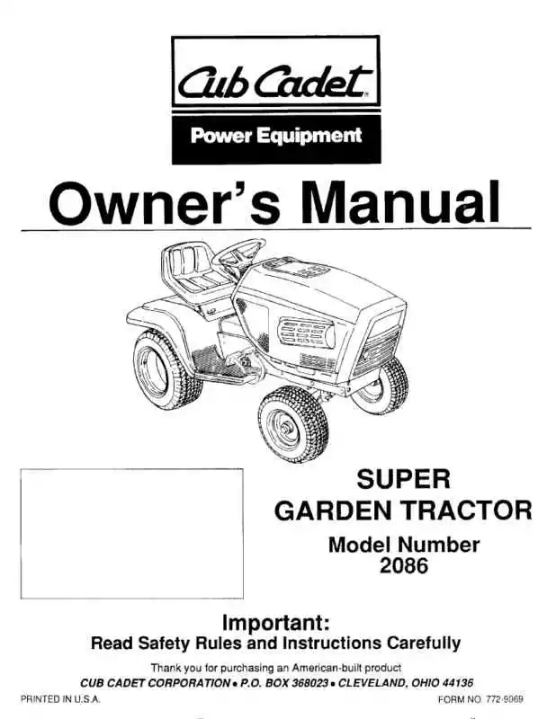 cub cadet instruction manual