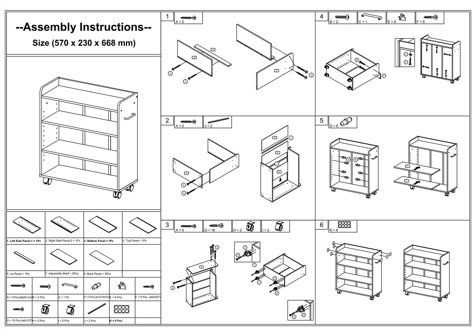 furniture instruction manuals online