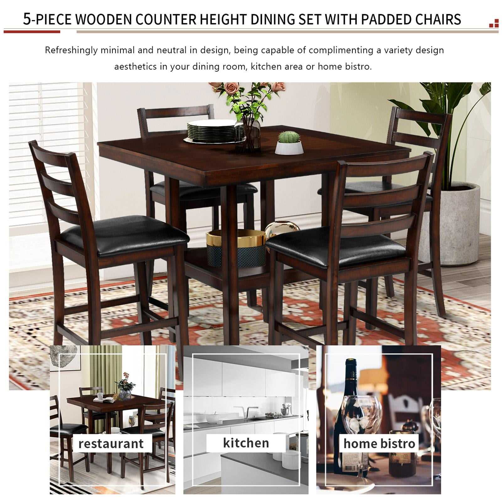 mainstays 5 piece counter height dining set instruction manual