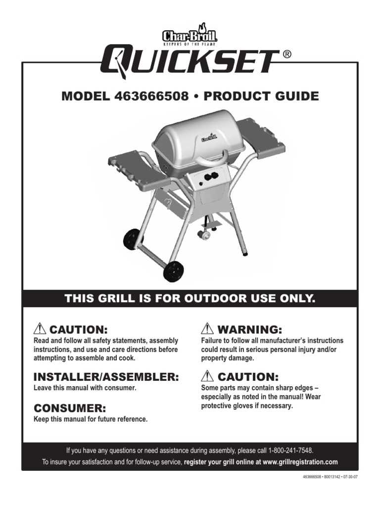 char broil instruction manual