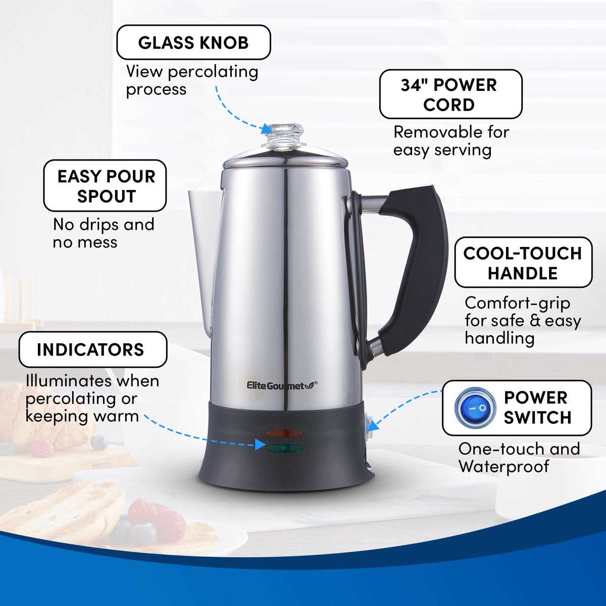 elite gourmet percolator instruction manual